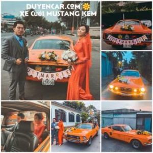 Dịch vụ Thuê xe hoa cổ điển Mustang màu cam