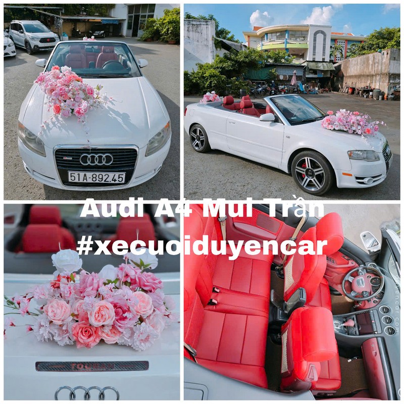 bảng giá thuê xe hoa 2025 - dòng audi A4 mui trần 